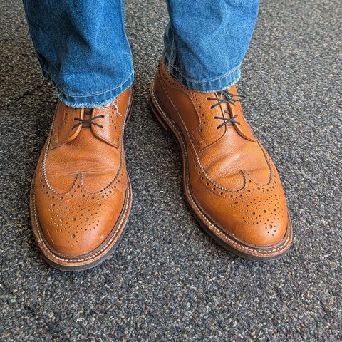 Grant Stone Longwing in Horween Chestnut Pebble Grain