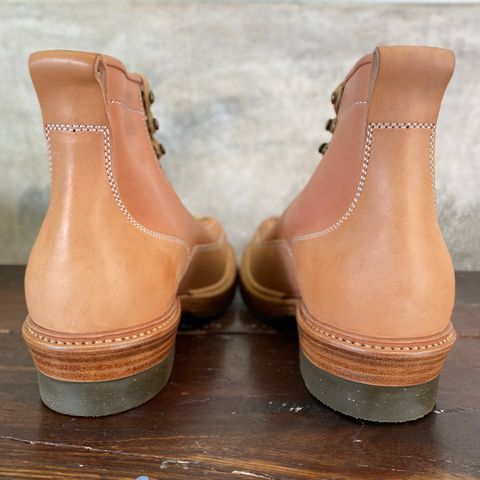 Flame Panda Monkey Boot in Tochigi Natural Cowhide & Maryam Natural Horsebutt
