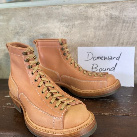 Flame Panda Monkey Boot in Tochigi Natural Cowhide & Maryam Natural Horsebutt