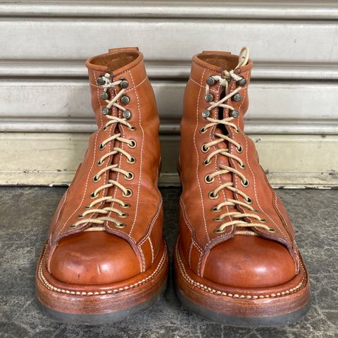 Flame Panda Monkey Boot in Tochigi Natural Cowhide & Maryam Natural Horsebutt