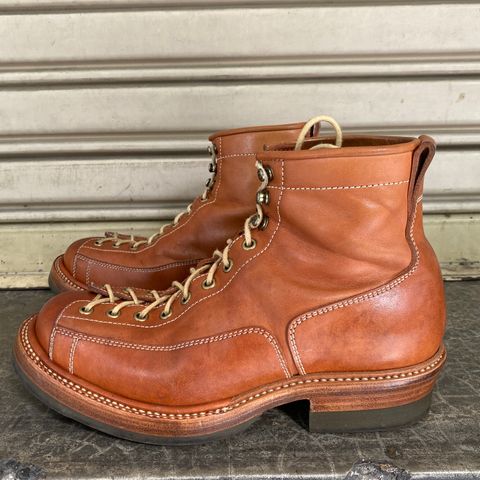 Flame Panda Monkey Boot in Tochigi Natural Cowhide & Maryam Natural Horsebutt