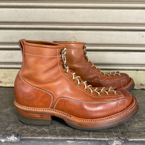 Flame Panda Monkey Boot in Tochigi Natural Cowhide & Maryam Natural Horsebutt