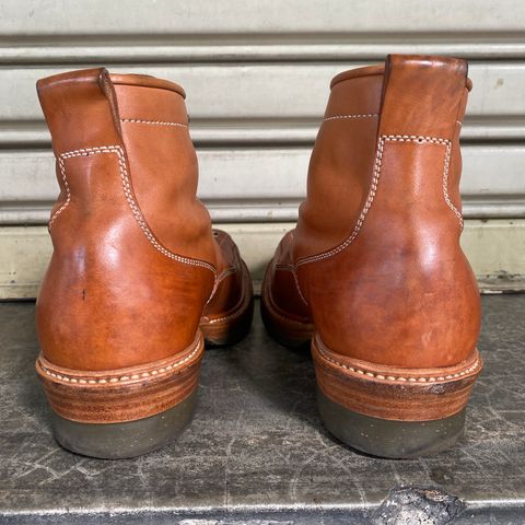 Flame Panda Monkey Boot in Tochigi Natural Cowhide & Maryam Natural Horsebutt