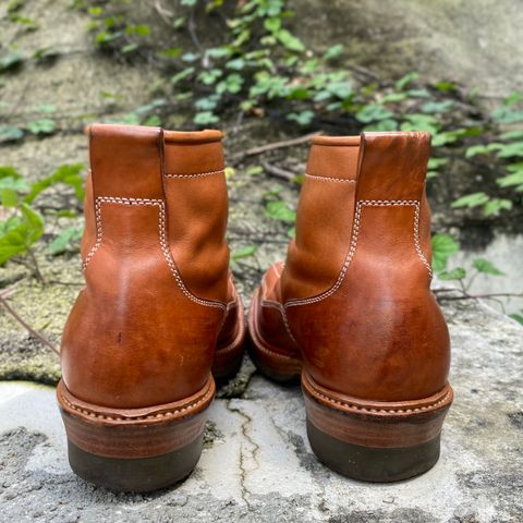 Flame Panda Monkey Boot in Tochigi Natural Cowhide & Maryam Natural Horsebutt