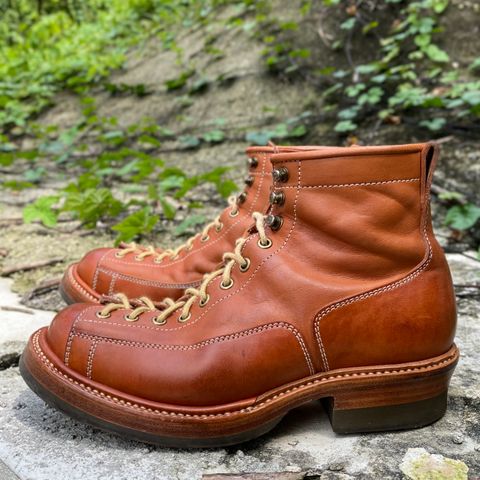 Flame Panda Monkey Boot in Tochigi Natural Cowhide & Maryam Natural Horsebutt
