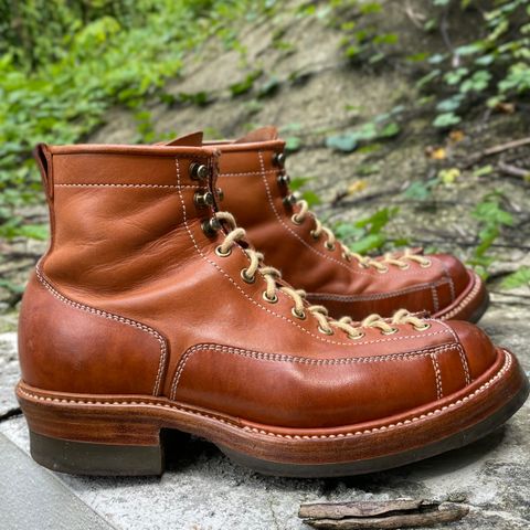 Flame Panda Monkey Boot in Tochigi Natural Cowhide & Maryam Natural Horsebutt