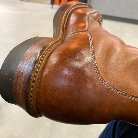 Flame Panda Monkey Boot in Tochigi Natural Cowhide & Maryam Natural Horsebutt