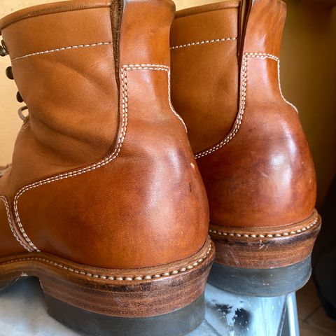 Flame Panda Monkey Boot in Tochigi Natural Cowhide & Maryam Natural Horsebutt