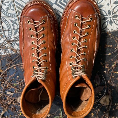 Flame Panda Monkey Boot in Tochigi Natural Cowhide & Maryam Natural Horsebutt