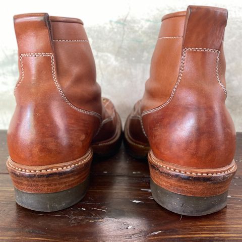 Flame Panda Monkey Boot in Tochigi Natural Cowhide & Maryam Natural Horsebutt