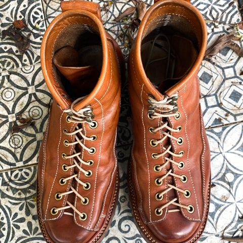 Flame Panda Monkey Boot in Tochigi Natural Cowhide & Maryam Natural Horsebutt