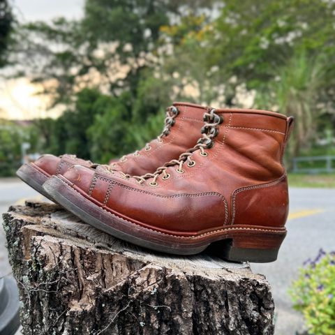 Flame Panda Monkey Boot in Tochigi Natural Cowhide & Maryam Natural Horsebutt