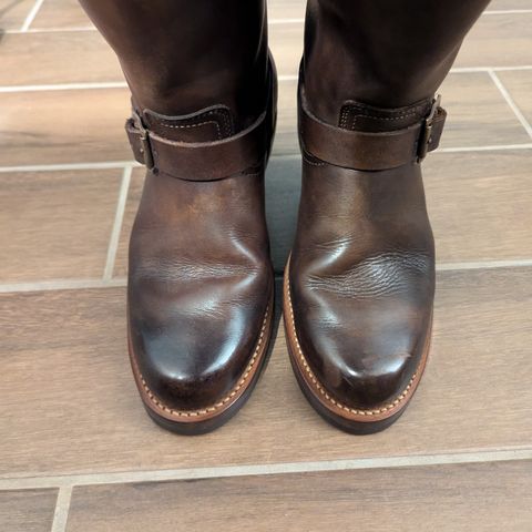 Motor Engineer Boots in Motor / Brown Hand-Dyed Calfskin