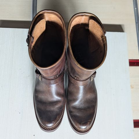 Motor Engineer Boots in Motor / Brown Hand-Dyed Calfskin