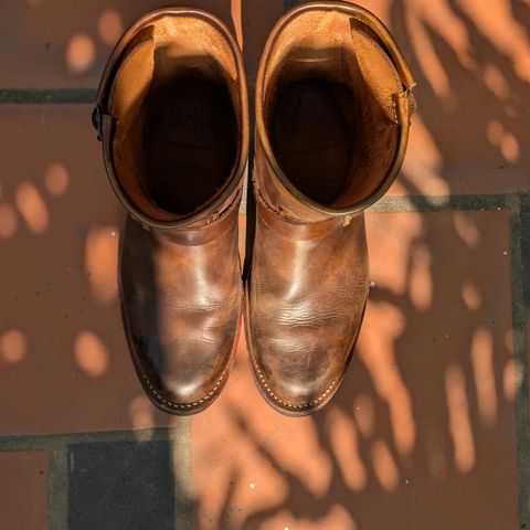 Motor Engineer Boots in Motor / Brown Hand-Dyed Calfskin