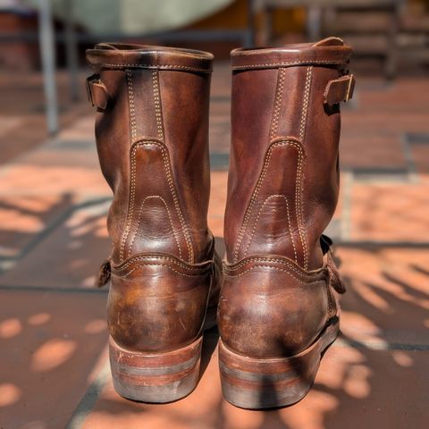 Motor Engineer Boots in Motor / Brown Hand-Dyed Calfskin