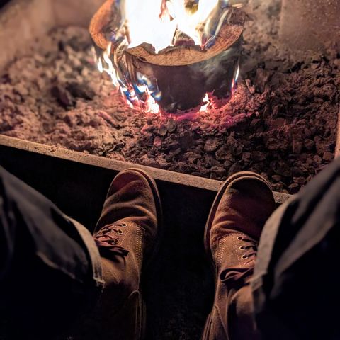 Akito Boondockers in Horween Natural Latigo Roughout