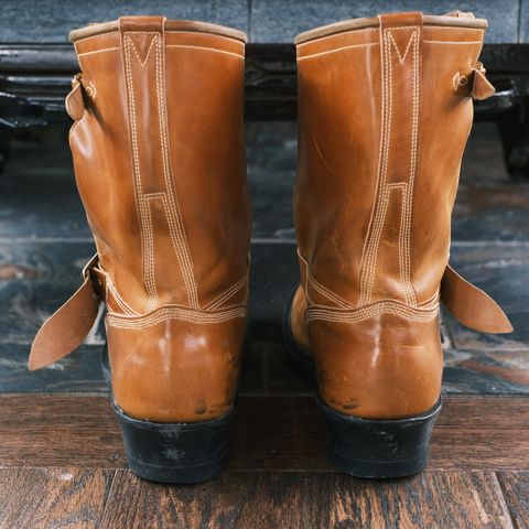 Role Club Engineer Boots in Horween Amaretto Shell Cordovan