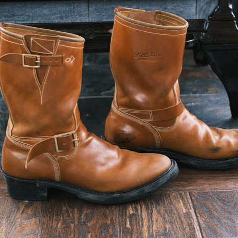 Role Club Engineer Boots in Horween Amaretto Shell Cordovan