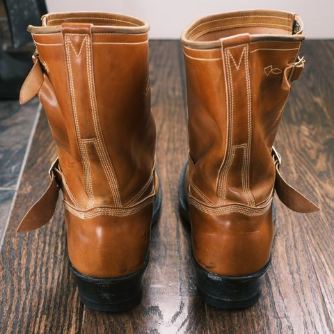 Role Club Engineer Boots in Horween Amaretto Shell Cordovan