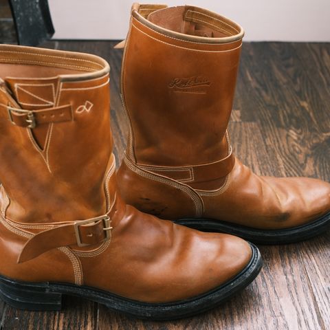 Role Club Engineer Boots in Horween Amaretto Shell Cordovan