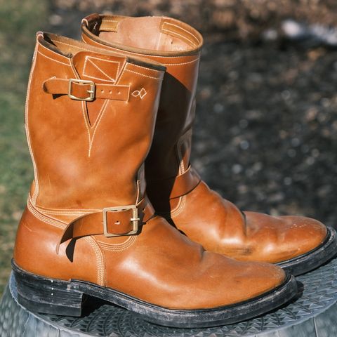 Role Club Engineer Boots in Horween Amaretto Shell Cordovan