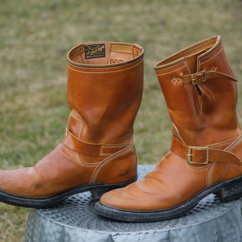 Role Club Engineer Boots in Horween Amaretto Shell Cordovan