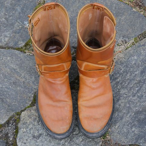 Role Club Engineer Boots in Horween Amaretto Shell Cordovan