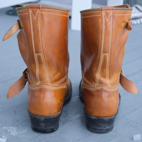 Role Club Engineer Boots in Horween Amaretto Shell Cordovan