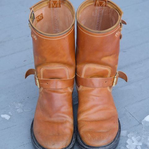 Role Club Engineer Boots in Horween Amaretto Shell Cordovan