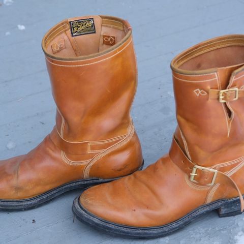 Role Club Engineer Boots in Horween Amaretto Shell Cordovan
