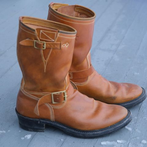Role Club Engineer Boots in Horween Amaretto Shell Cordovan