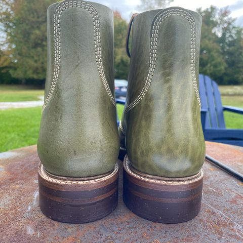 John Lofgren M-43 Service Shoes in Shinki Olive Shrunken Horsebutt