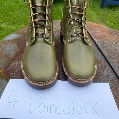 John Lofgren M-43 Service Shoes in Shinki Olive Shrunken Horsebutt