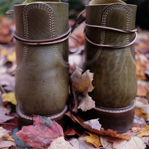 John Lofgren M-43 Service Shoes in Shinki Olive Shrunken Horsebutt