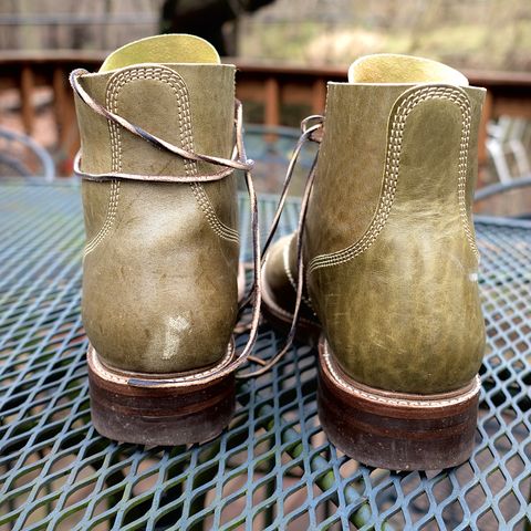 John Lofgren M-43 Service Shoes in Shinki Olive Shrunken Horsebutt