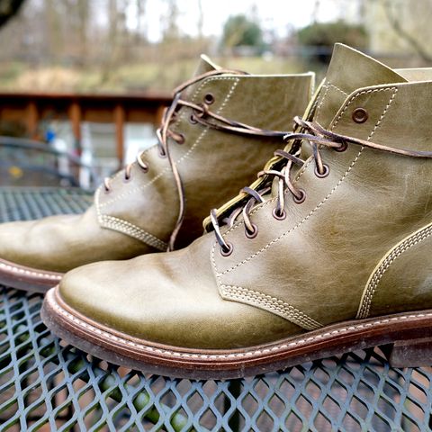 John Lofgren M-43 Service Shoes in Shinki Olive Shrunken Horsebutt