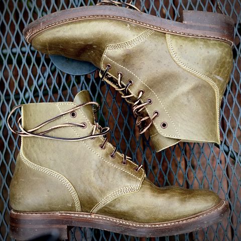 John Lofgren M-43 Service Shoes in Shinki Olive Shrunken Horsebutt