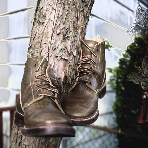 John Lofgren M-43 Service Shoes in Shinki Olive Shrunken Horsebutt