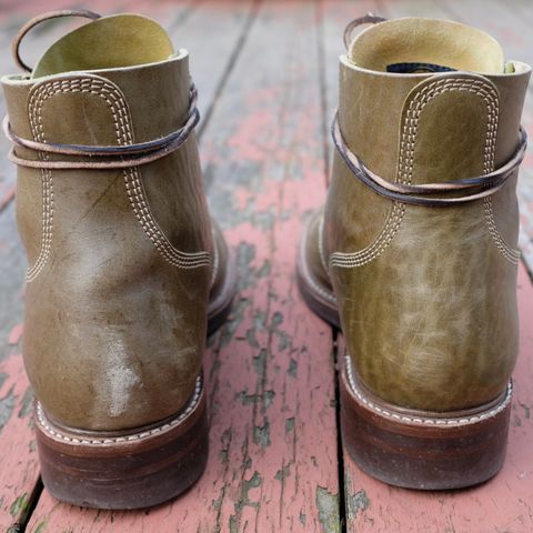 John Lofgren M-43 Service Shoes in Shinki Olive Shrunken Horsebutt