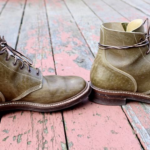 John Lofgren M-43 Service Shoes in Shinki Olive Shrunken Horsebutt