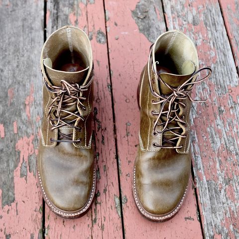 John Lofgren M-43 Service Shoes in Shinki Olive Shrunken Horsebutt
