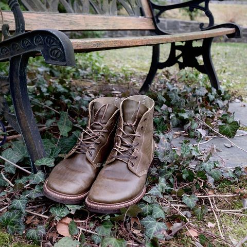 John Lofgren M-43 Service Shoes in Shinki Olive Shrunken Horsebutt