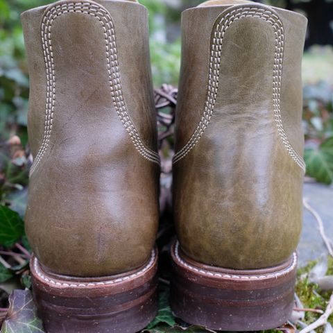 John Lofgren M-43 Service Shoes in Shinki Olive Shrunken Horsebutt