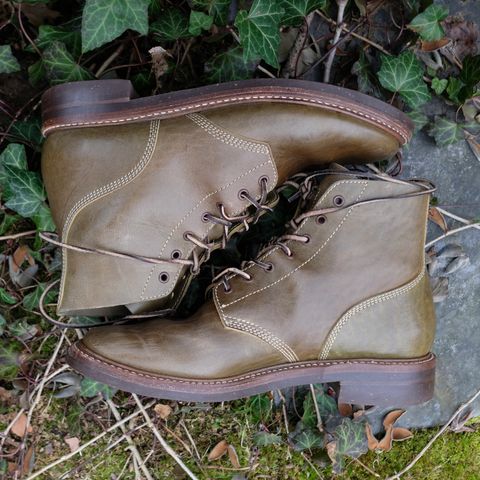 John Lofgren M-43 Service Shoes in Shinki Olive Shrunken Horsebutt