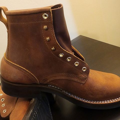 Nicks Falcon in Horween Orange Predator