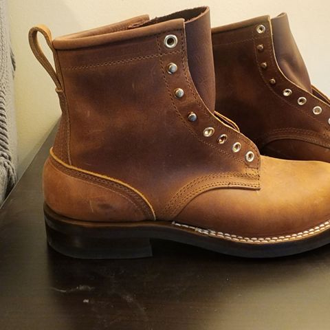 Nicks Falcon in Horween Orange Predator