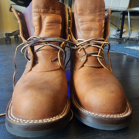 Nicks Falcon in Horween Orange Predator