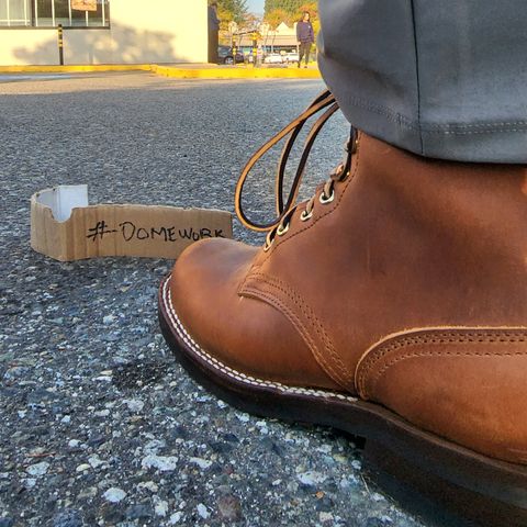 Nicks Falcon in Horween Orange Predator