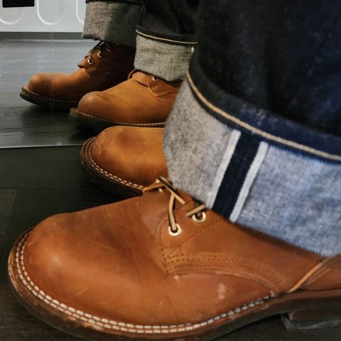Nicks Falcon in Horween Orange Predator